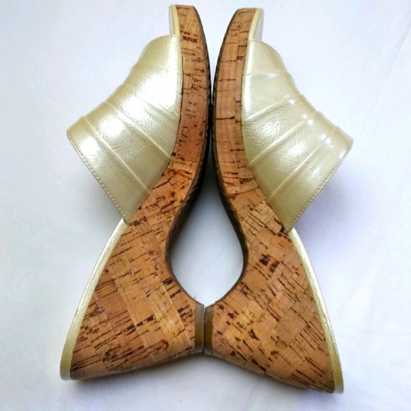 Nickels 'Mars Cream' WEDGE SLIDE Sandals 8.5 - Picture 5 of 13